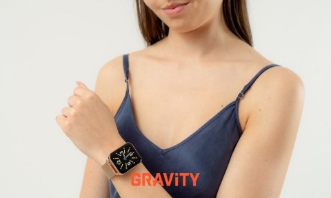 Smartwatch Gravity Różowe Złoto Szary 2 Paski GT17-4 Gravity