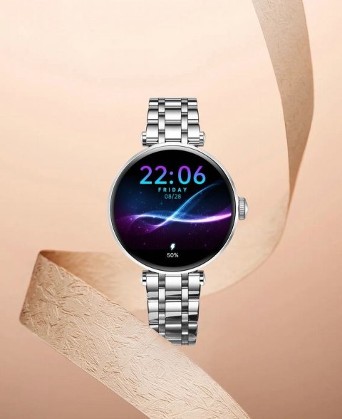Smartwatch Gravity Srebrno Czarny 2 Paski GT26-9 Gravity
