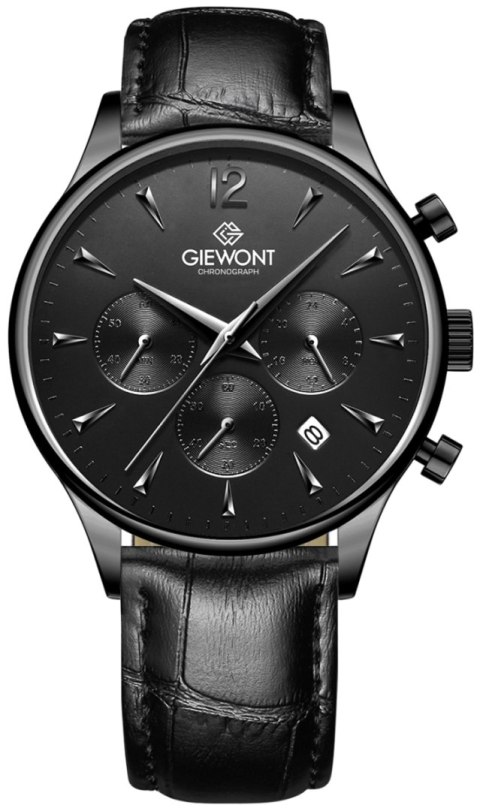 Zegarek Męski Giewont Chronograph Sapphire Czarny GW6310-A1 Giewont