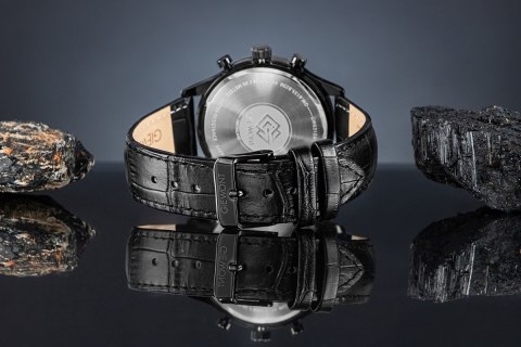 Zegarek Męski Giewont Chronograph Sapphire Czarny GW6310-A1 Giewont