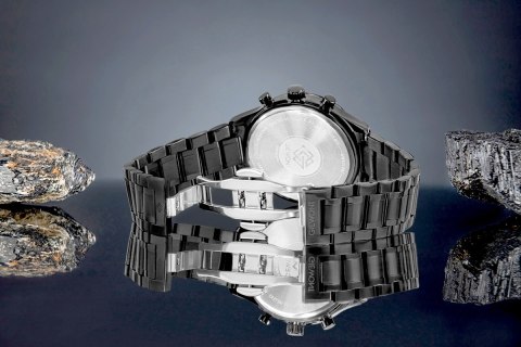 Zegarek Męski Giewont Chronograph Sapphire Czarny GW6310-B1 Giewont