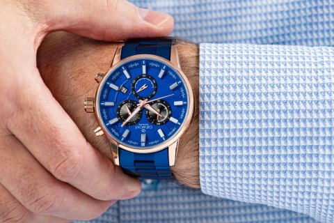 Zegarek Męski Giewont Chronograph Sapphire Niebieski GW4580-B5 Giewont