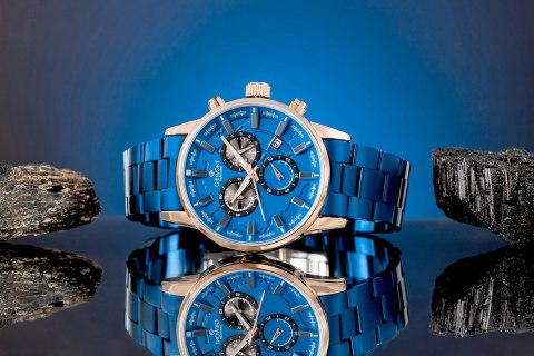 Zegarek Męski Giewont Chronograph Sapphire Niebieski GW4580-B5 Giewont