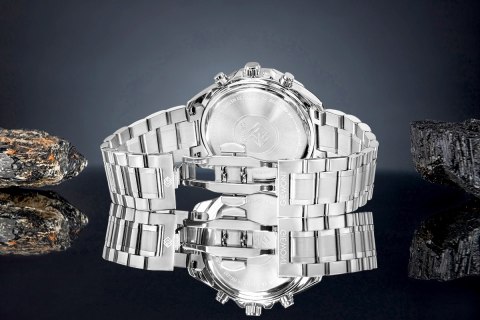 Zegarek Męski Giewont Chronograph Sapphire Srebrno Niebieski GW7290-B3 Giewont