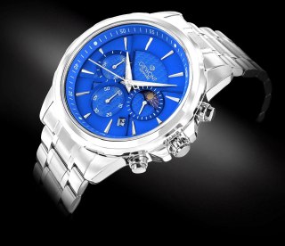 Zegarek Męski Giewont Chronograph Sapphire Srebrno Niebieski GW9460-B3 Giewont