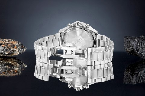 Zegarek Męski Giewont Chronograph Sapphire Srebrno Niebieski GW9460-B3 Giewont