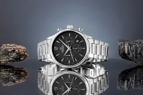 Zegarek Męski Giewont Chronograph Sapphire Srebrny GW6310-B2 Giewont
