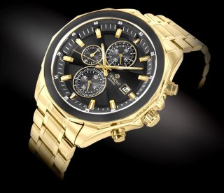 Zegarek Męski Giewont Chronograph Sapphire Złoto Czarny GW7290-B4 Giewont
