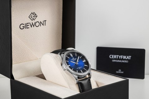 Zegarek Męski Giewont Elegance Sapphire Czarno Niebieski GW5160-A3 Giewont