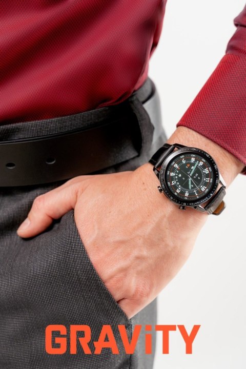 Smartwatch Gravity Czarny 2 Paski GT10-3 Gravity