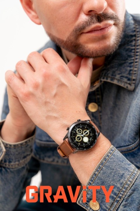 Smartwatch Gravity Czarny 2 Paski GT10-4 Gravity