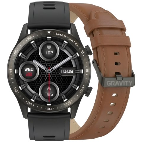 Smartwatch Gravity Czarny 2 Paski GT10-4 Gravity