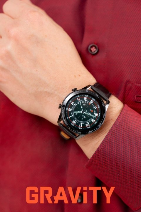 Smartwatch Gravity Czarny 2 Paski GT10-5 Gravity