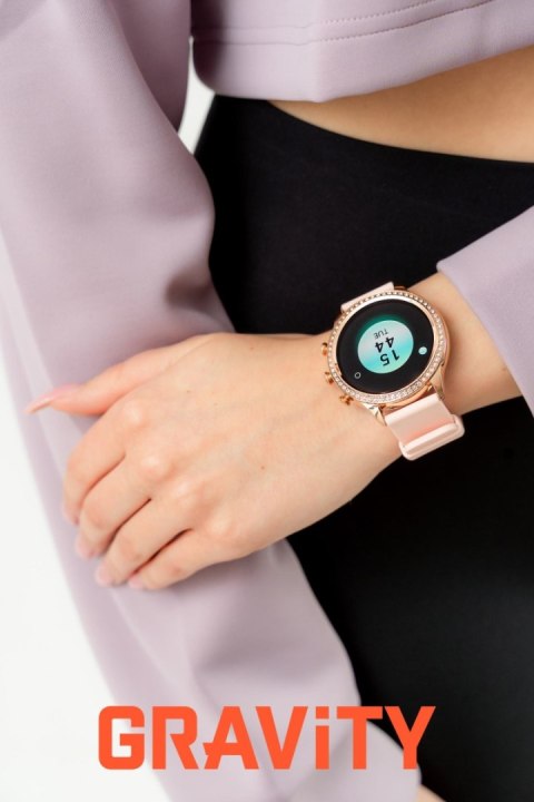 Smartwatch Gravity Różowe Złoto Pasek i Bransoleta GT5-5 Gravity