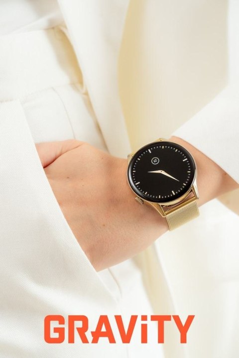 Smartwatch Gravity Złoty Pasek + Bransoleta GT11-3 Gravity