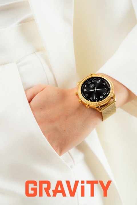 Smartwatch Gravity Złoty Pasek i Bransoleta GT5-3 Gravity