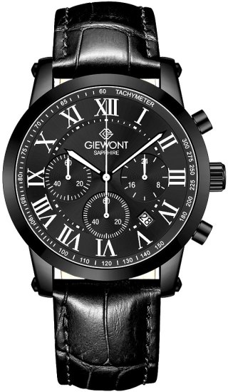 Zegarek Męski Giewont Chronograph Sapphire Czarny GW6260-A3 Giewont