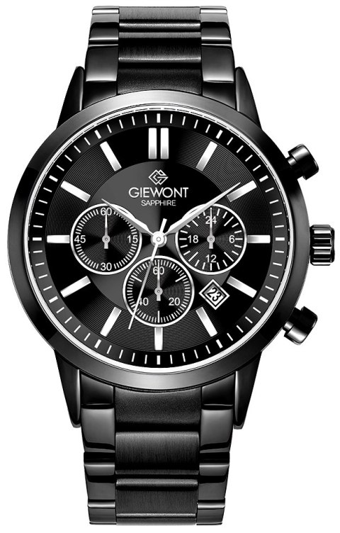Zegarek Męski Giewont Chronograph Sapphire Czarny GW8510-B2 Giewont