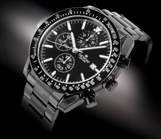 Zegarek Męski Giewont Chronograph Sapphire Czarny GW8720-B1 Giewont