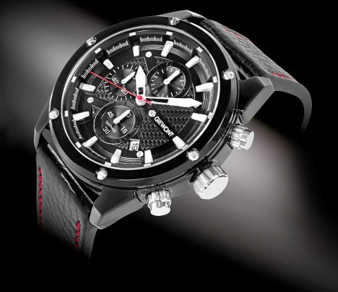 Zegarek Męski Giewont Chronograph Sapphire Czarny GW8810-A1 Giewont