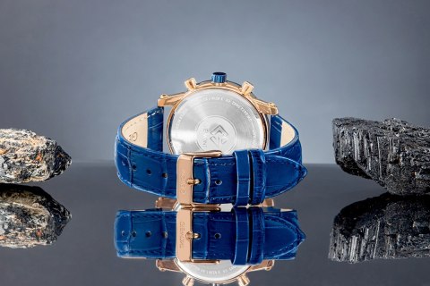 Zegarek Męski Giewont Chronograph Sapphire Miedziano Niebieski GW6260-A5 Giewont