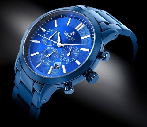 Zegarek Męski Giewont Chronograph Sapphire Niebieski GW8510-B4 Giewont