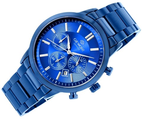 Zegarek Męski Giewont Chronograph Sapphire Niebieski GW8510-B4 Giewont