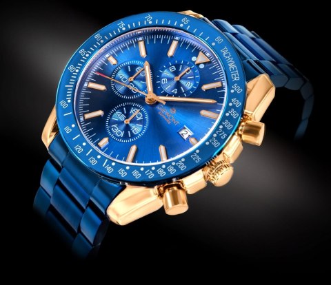 Zegarek Męski Giewont Chronograph Sapphire Niebiesko Miedziany GW8720-B5 Giewont