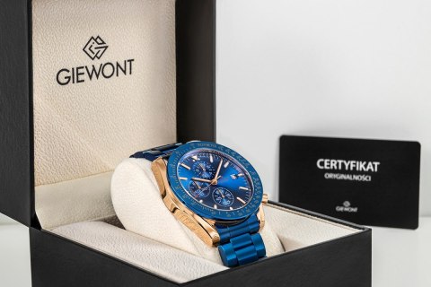 Zegarek Męski Giewont Chronograph Sapphire Niebiesko Miedziany GW8720-B5 Giewont
