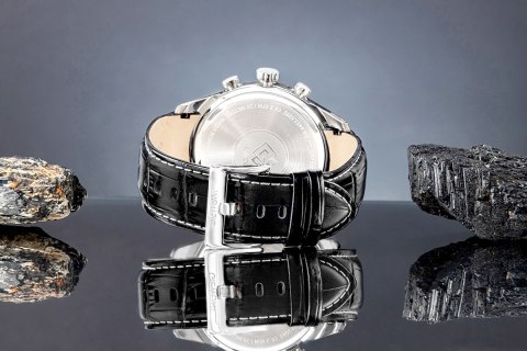 Zegarek Męski Giewont Chronograph Sapphire Srebrno Niebieski GW7650-A3 Giewont