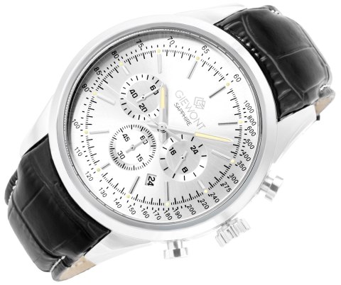 Zegarek Męski Giewont Chronograph Sapphire Srebrny GW7650-A1 Giewont