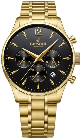 Zegarek Męski Giewont Chronograph Sapphire Złoto Czarny GW6310-B4 Giewont