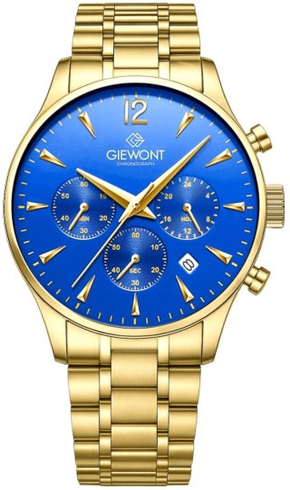 Zegarek Męski Giewont Chronograph Sapphire Złoto Niebieski GW6310-B5 Giewont