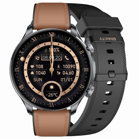 Smartwatch Gravity Czarny 2 Paski GT35-1 Gravity