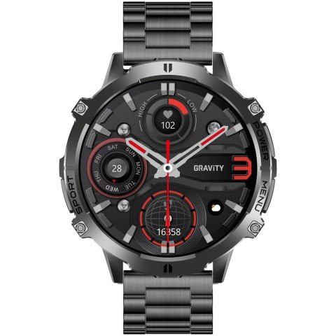 Smartwatch Gravity Czarny Pasek + Bransoleta GT42-1 Gravity