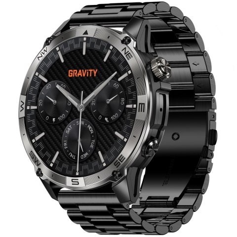 Smartwatch Gravity Czarny Pasek + Bransoleta GT46-1 Gravity