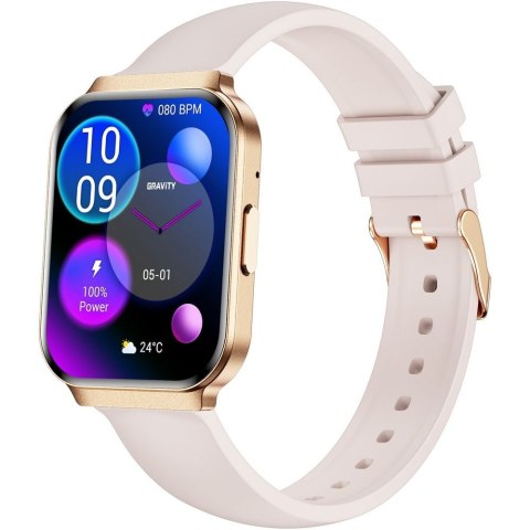 Smartwatch Gravity Różowe Złoto Pasek + Bransoleta GT44-2 Gravity