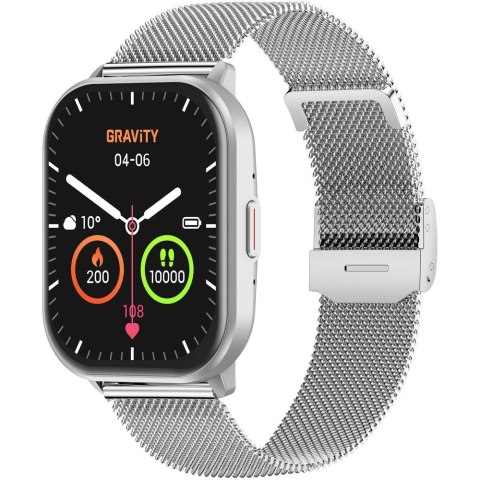 Smartwatch Gravity Srebrny Pasek + Bransoleta GT43-2 Gravity