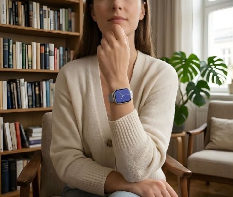 Smartwatch Gravity Srebrny Pasek + Bransoleta GT43-2 Gravity