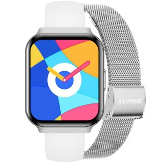 Smartwatch Gravity Srebrny Pasek + Bransoleta GT44-4 Gravity