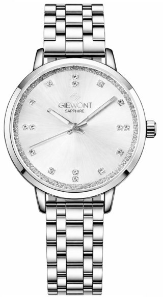 Zegarek Damski Giewont Sapphire Srebrny GW7370-B1 Giewont