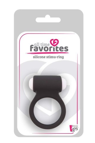 ALL TIME FAVORITES SILICONE STIMU-RING BLACK TONGA