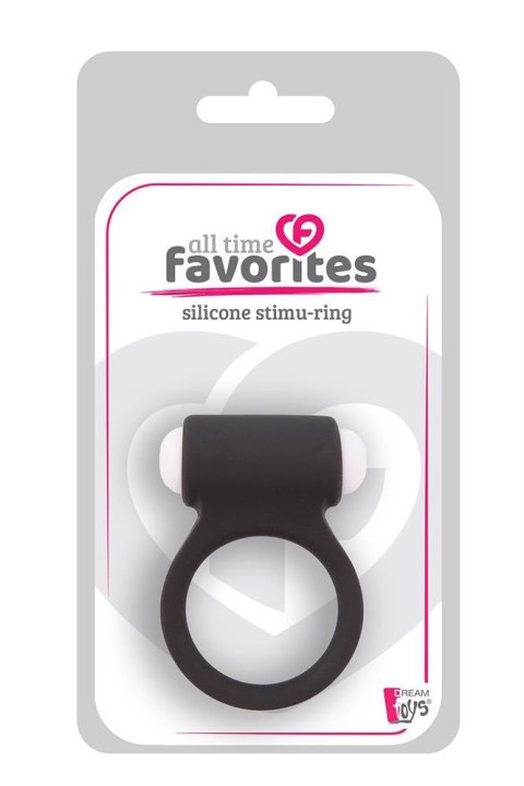 ALL TIME FAVORITES SILICONE STIMU-RING BLACK TONGA