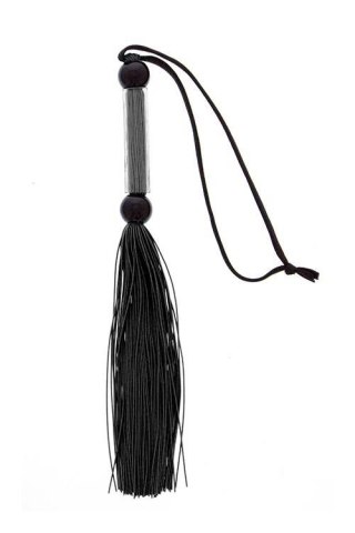 GP SILICONE FLOGGER WHIP BLACK TONGA