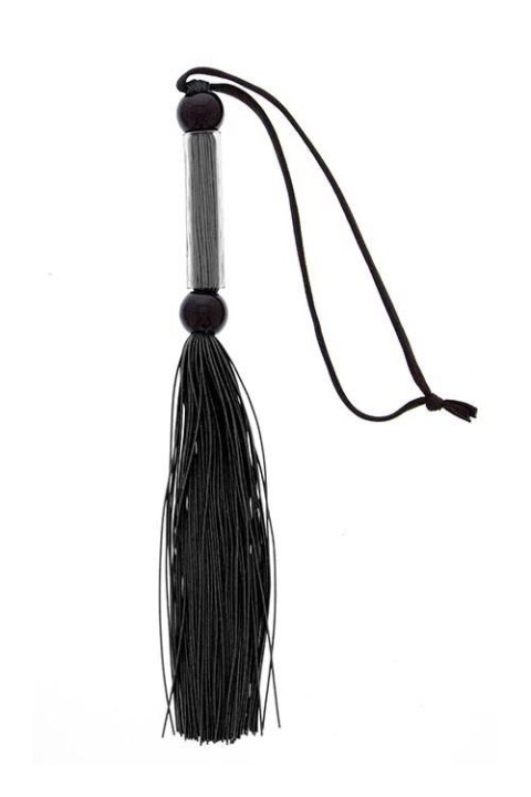 GP SILICONE FLOGGER WHIP BLACK TONGA