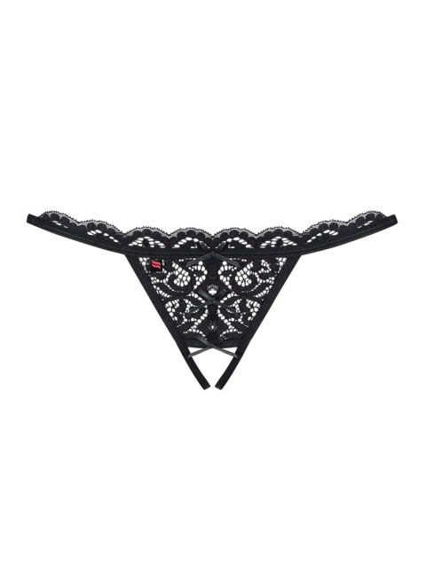 Koronkowe stringi otwarte Obsessive z kokardkami S/M Obsessive