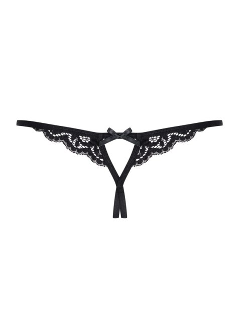 Koronkowe stringi otwarte Obsessive z kokardkami S/M Obsessive