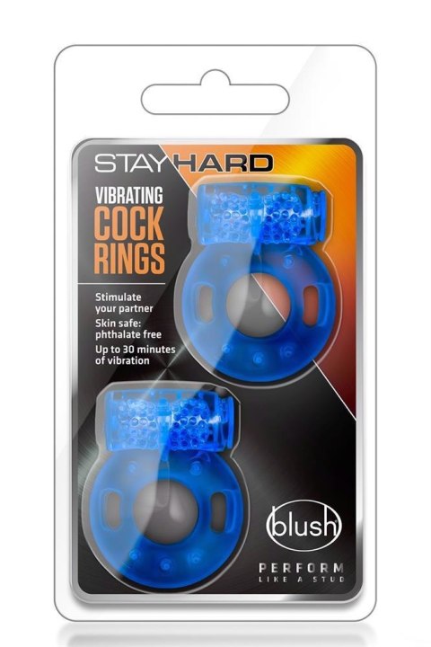STAY HARD VIBRATING COCK RINGS 2PACK TONGA