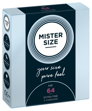 Prezerwatywy wegańskie Mister Size 64 mm 3 sztuki Mister Size