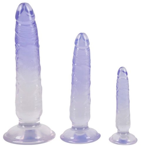 Zestaw dildo analnych Crystal 3 sztuki PVC Crystal